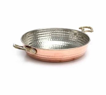Türkische Kupferpfanne mit Messinggriffen (21cm)